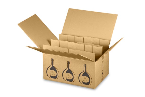 12er Versandkarton für Bocksbeutel, Retail-Sets inkl. Einlage (498x328x238 mm)