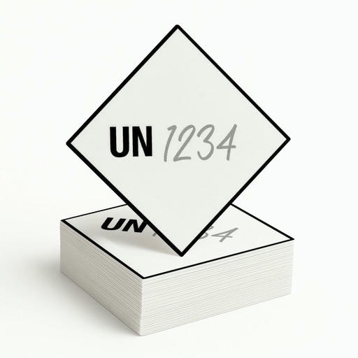 Gefahrgutetikett UN-Nummer (blanko, selbstbeschriftbar)