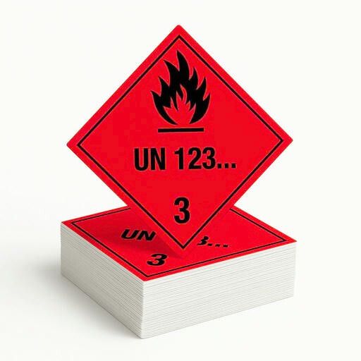 Gefahrgutetikett Klasse 3 – Entzündbare Flüssigkeiten (individueller Eindruck)