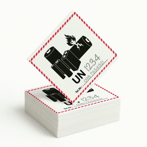 Lithium-Batterien-Kennzeichen (UN 3481/3091, selbstbeschriftbar)