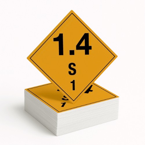 Gefahrgutetikett Klasse 1.4G  Explosive Stoffe und Gegenstände