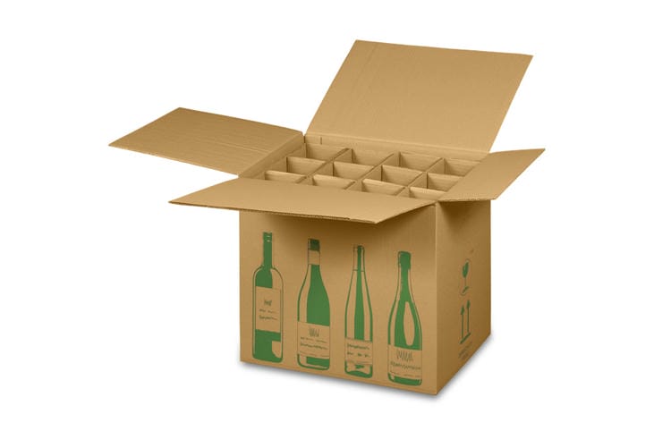 12er Versandkarton für Weinflaschen “Eco-Line“ (420x305x368 mm)