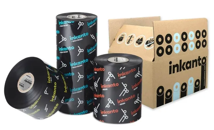 Thermotransferbänder, Armor-Iimak, AXR 7+, Harz, 57 mm, 74 m, Außen, Schwarz