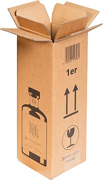 1er Versandkarton für Ginflaschen (95x95x293 mm)