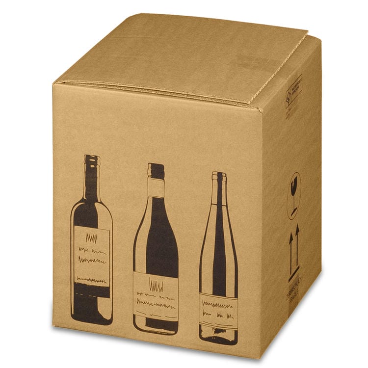 2er Versandkarton für Weinflaschen (204x108x368 mm)