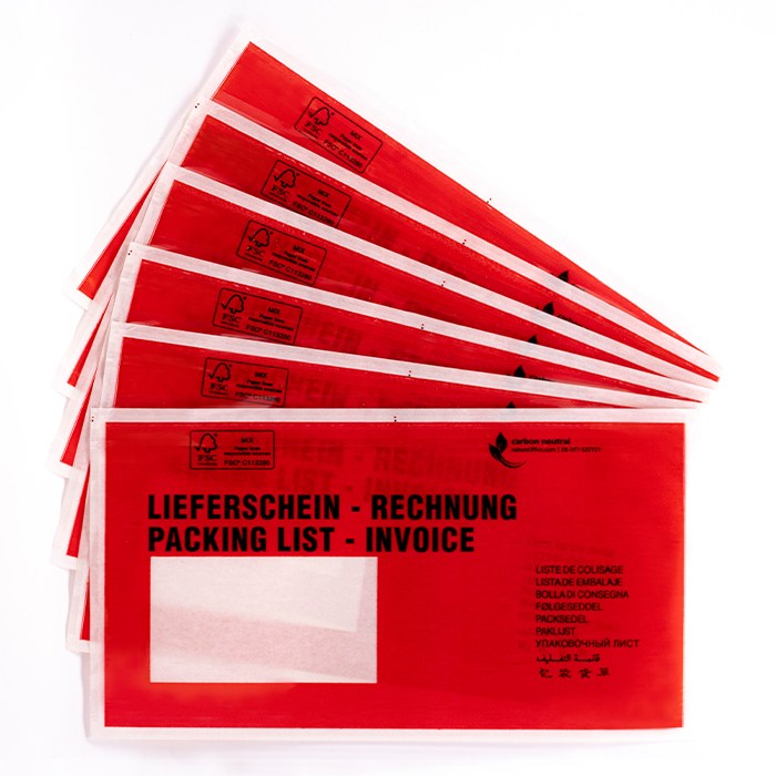 Lieferscheintaschen DIN lang