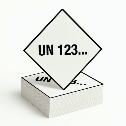 Gefahrgutetikett mit UN-Nummer (individueller Eindruck)