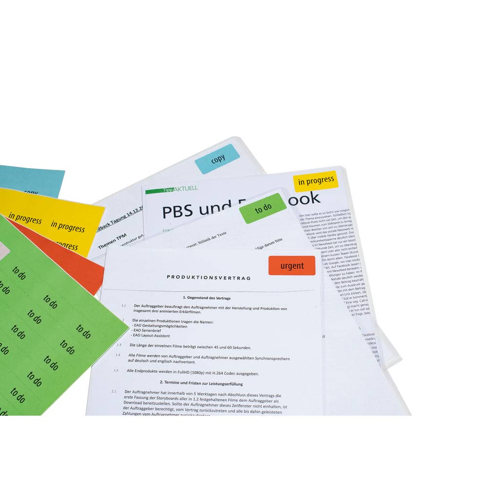 Farbige Etiketten gelb (199,6 x 143,5 mm)