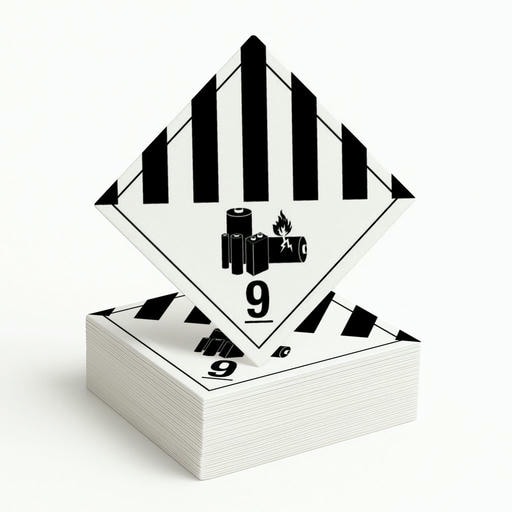 Gefahrgutetikett Klasse 9A – Lithium-Batterien (Versandstück)